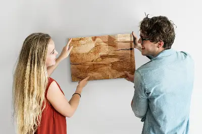 Magnetic wall board with wood texture