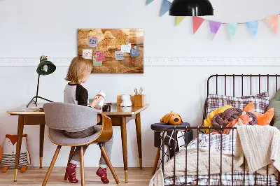 Magnetic wall board Wood texture