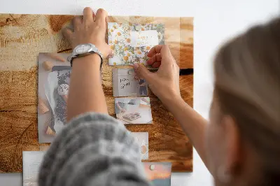 Magnetic wall board with wood texture