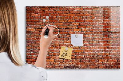 Magnetic marker board Old brick wall