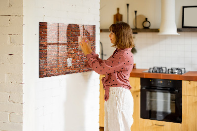 Magnetic marker board Old brick wall