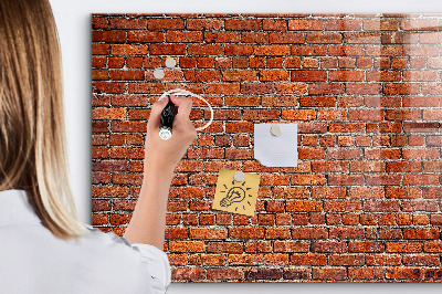 Magnetic marker board Old brick wall