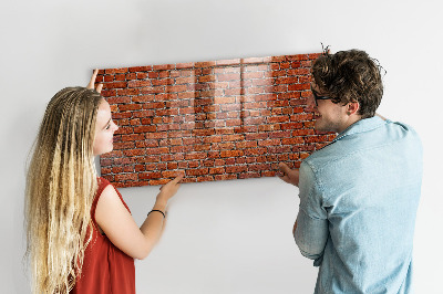 Magnetic marker board Old brick wall