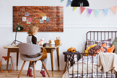 Magnetic marker board Old brick wall