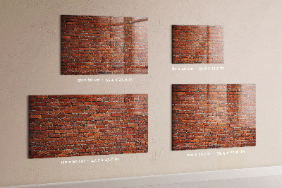 Magnetic marker board Old brick wall