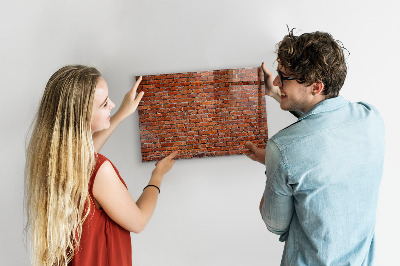 Magnetic marker board Old brick wall