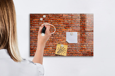 Magnetic marker board Old brick wall