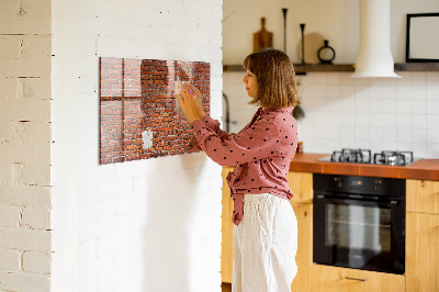 Magnetic marker board Old brick wall