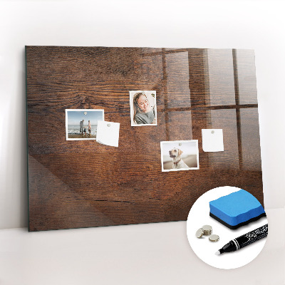 Magnetic dry erase board Old wood