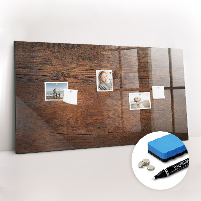 Magnetic dry erase board Old wood
