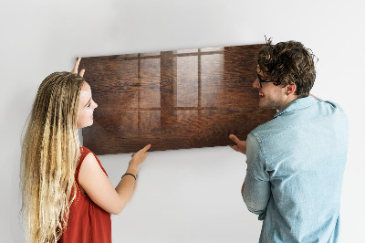 Magnetic glass board Old wood