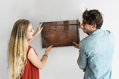 Magnetic glass board Old wood