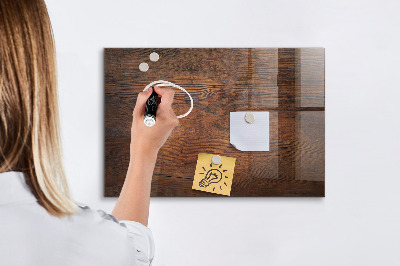 Magnetic dry erase board Old wood