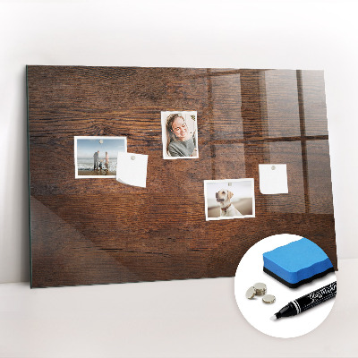 Magnetic dry erase board Old wood