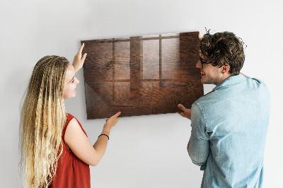 Magnetic dry erase board Old wood