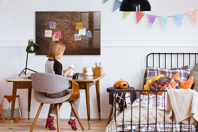 Magnetic dry erase board Old wood