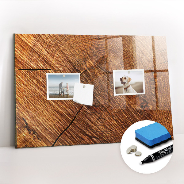 Magnetic board with magnets Decorative wood