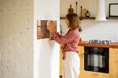 Magnetic board with magnets Decorative wood