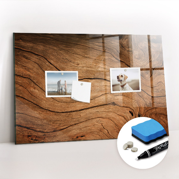 Magnetic dry erase board Old wood
