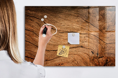 Magnetic dry erase board Old wood