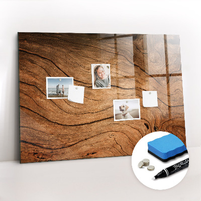 Magnetic dry erase board Old wood