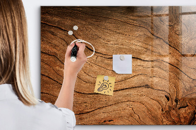 Magnetic dry erase board Old wood