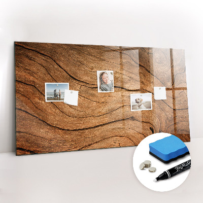 Magnetic dry erase board Old wood