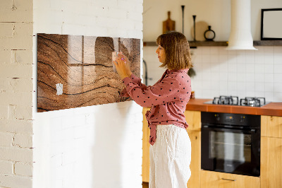 Magnetic glass board Old wood