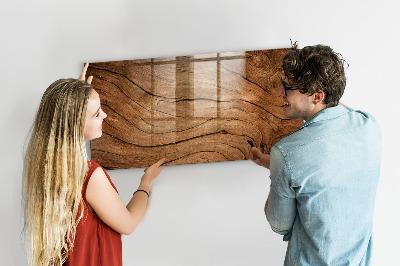 Magnetic dry erase board Old wood
