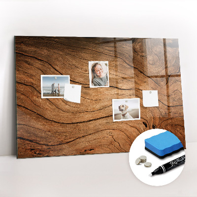 Magnetic dry erase board Old wood