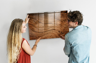 Magnetic dry erase board Old wood