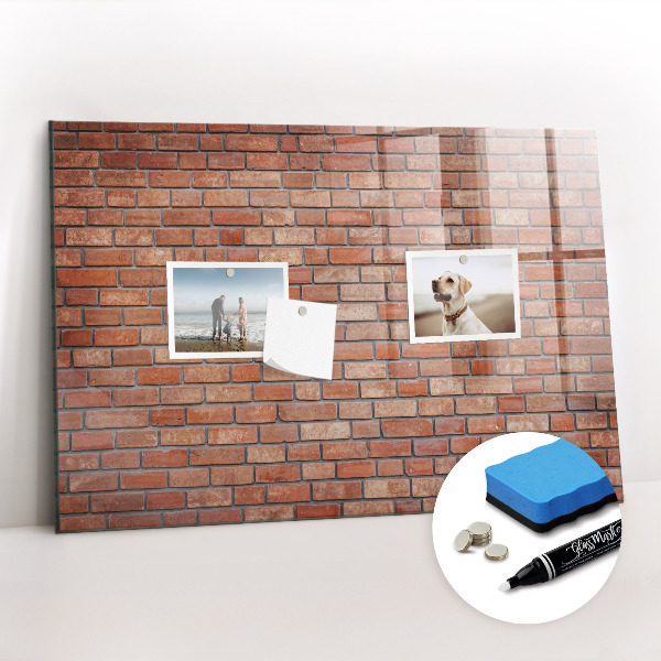 Magnetic marker board Brick wall