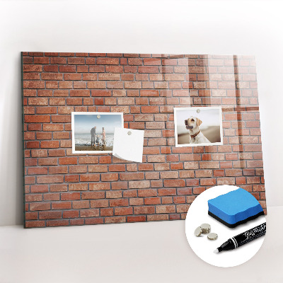 Magnetic marker board Brick wall
