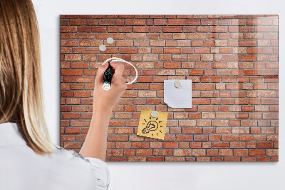 Magnetic board with magnets Brick wall