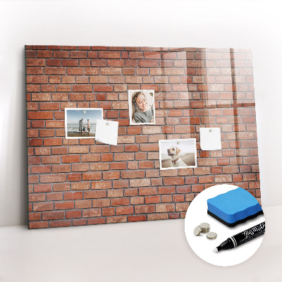 Magnetic marker board Brick wall
