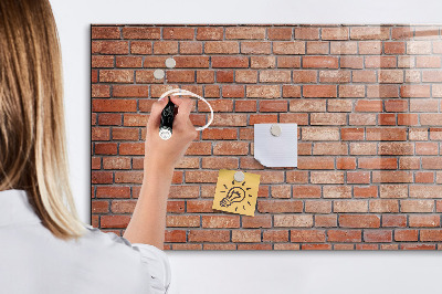 Magnetic board with magnets Brick wall