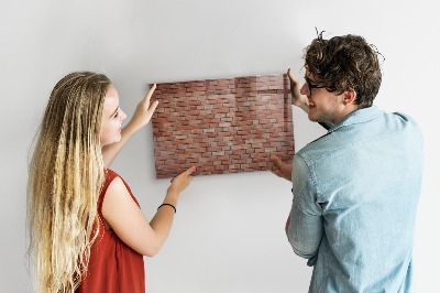 Magnetic board with magnets Brick wall