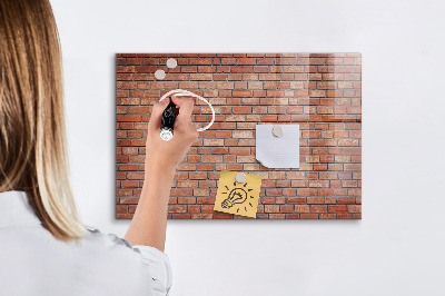 Magnetic marker board Brick wall
