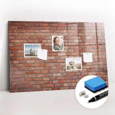 Magnetic marker board Brick wall