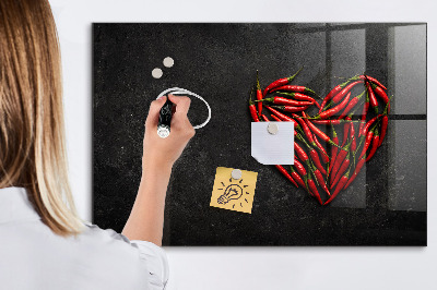 Magnetic marker board Heart of peppers