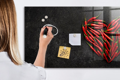 Magnetic marker board Heart of peppers