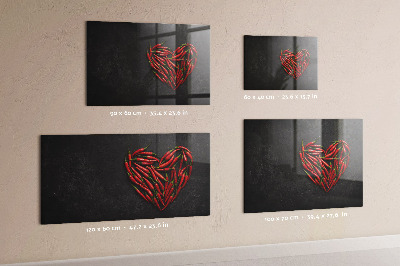 Magnetic marker board Heart of peppers