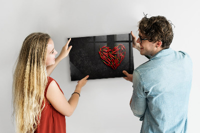 Magnetic marker board Heart of peppers
