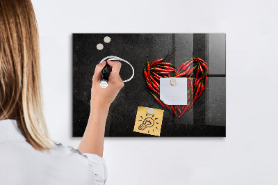 Magnetic marker board Heart of peppers