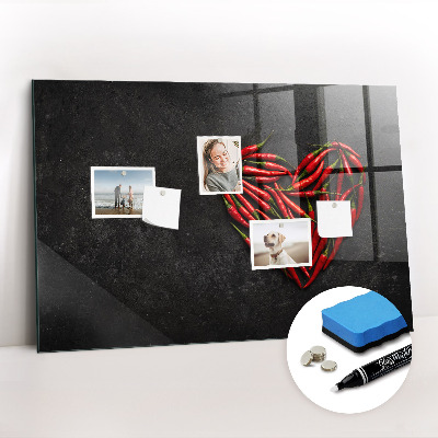 Magnetic marker board Heart of peppers