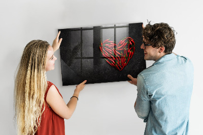 Magnetic marker board Heart of peppers