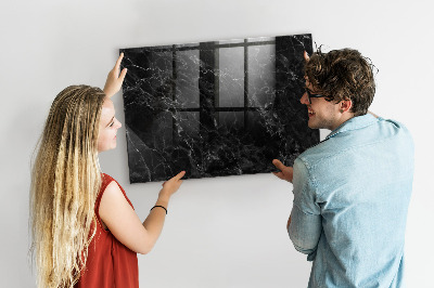 Magnetic board with magnets Dark marble