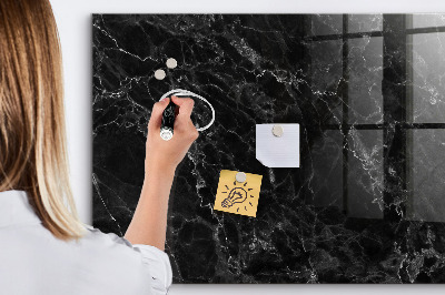 Magnetic board with magnets Dark marble