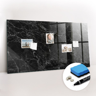 Magnetic board with magnets Dark marble