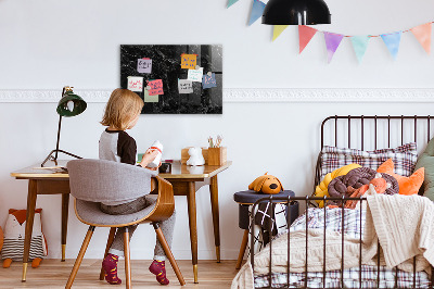 Magnetic board with magnets Dark marble